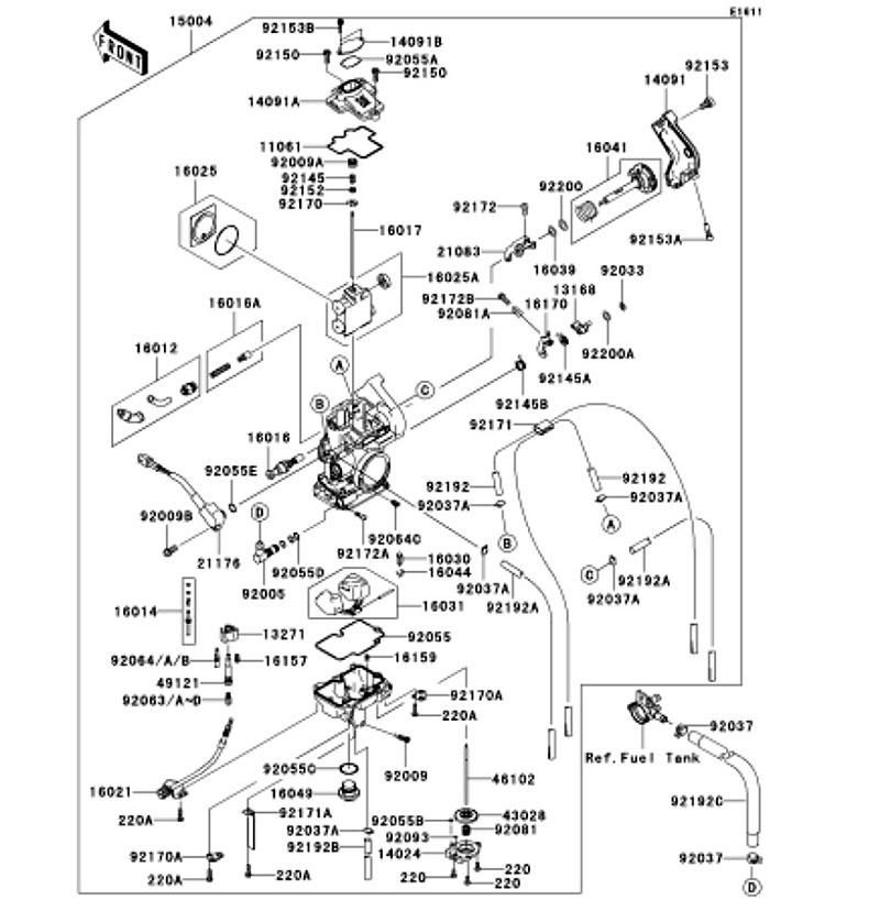 Kawasaki カワサキ 純正部品 16041-0004 シャフト(キヤブレタ)