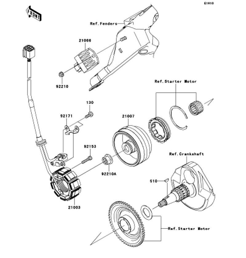 Kawasaki カワサキ 純正部品 21007-0097 ロータ