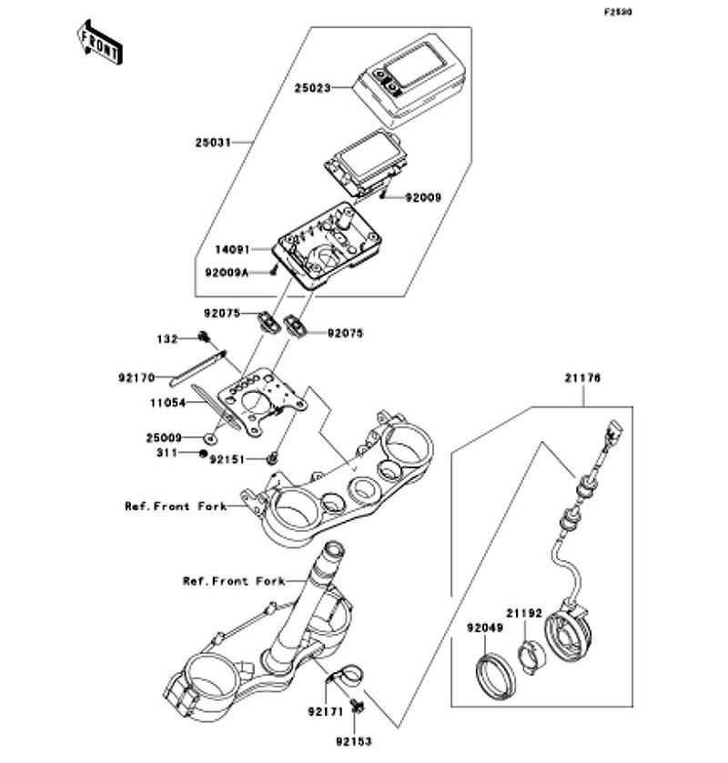 Kawasaki カワサキ 純正部品 21176-0080 センサー、スピード