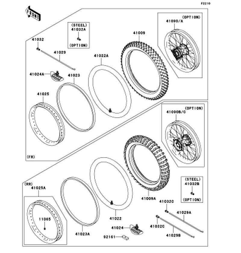 Kawasaki カワサキ 純正部品 41009-0154 タイヤ、RR、120