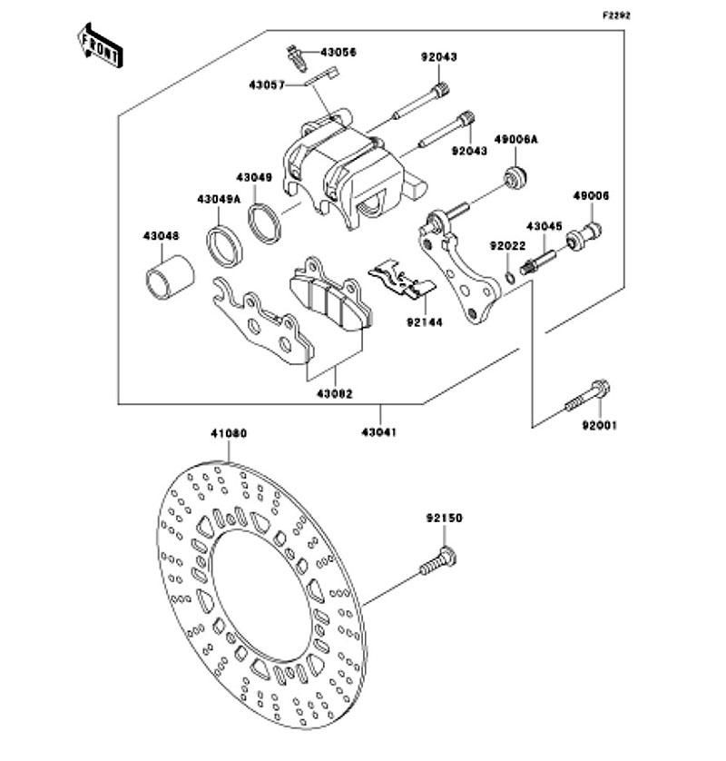 Kawasaki カワサキ 純正部品 41080-1451 ディスク、FR
