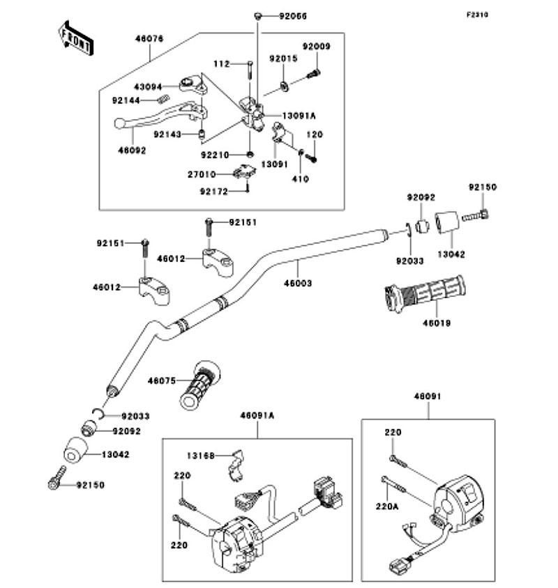 Kawasaki カワサキ 純正部品 46003-1561 ハンドル