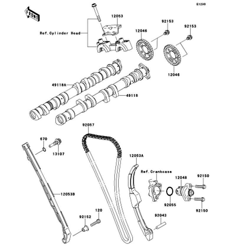 Kawasaki カワサキ 純正部品 12048-0088 テンショナアッシ