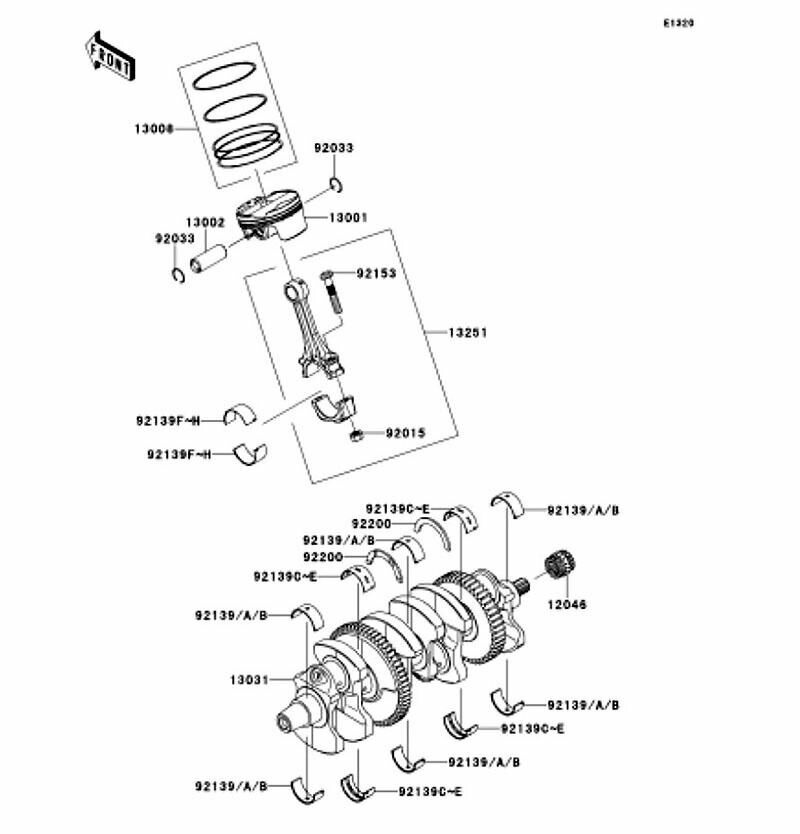Kawasaki カワサキ 純正部品 13001-0129 ピストン(エンジン)