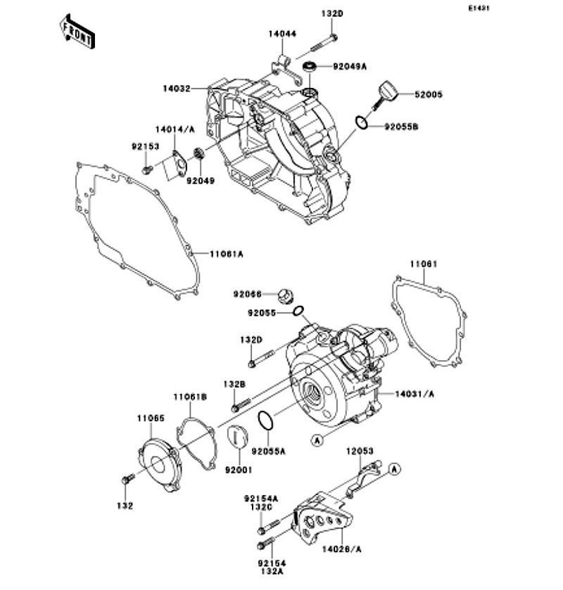 Kawasaki カワサキ 純正部品 14031-0559 カバー(ゼネレータ)