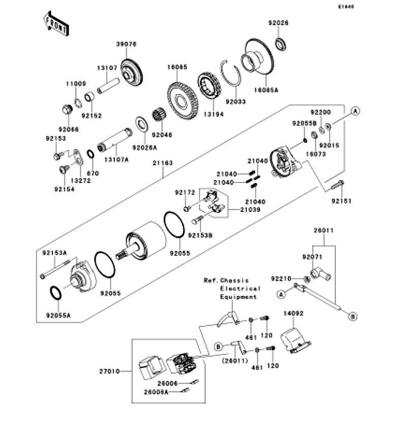 Kawasaki カワサキ 純正部品 16085-0143 ギヤ、62T