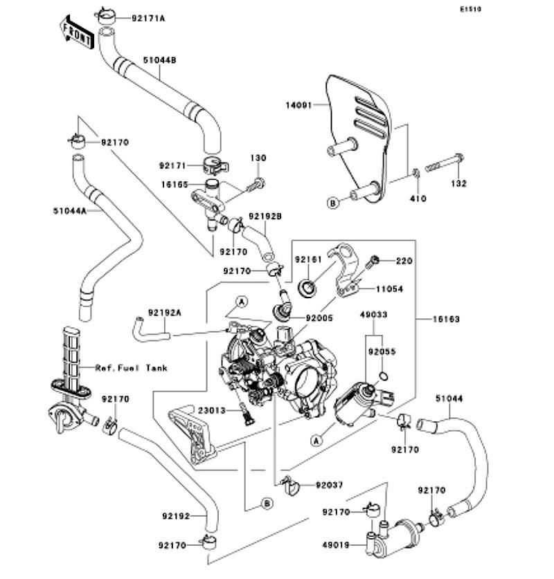 Kawasaki カワサキ 純正部品 16163-0151 スロツトル アッシ