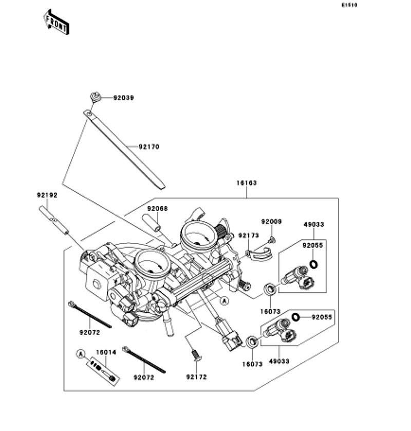 Kawasaki カワサキ 純正部品 16163-0711 スロツトル アッシ、TTK38
