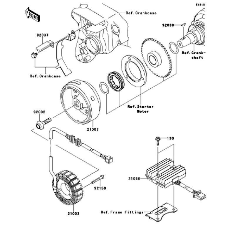 Kawasaki カワサキ 純正部品 21003-0064 ステータ