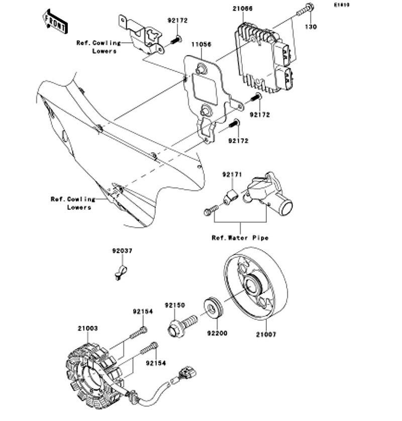 Kawasaki カワサキ 純正部品 21007-0157 ロータ