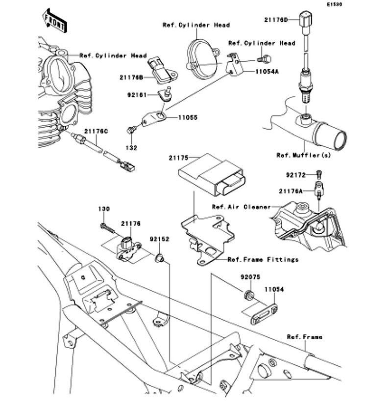 Kawasaki カワサキ 純正部品 21176-0088 センサー、オキシゲン