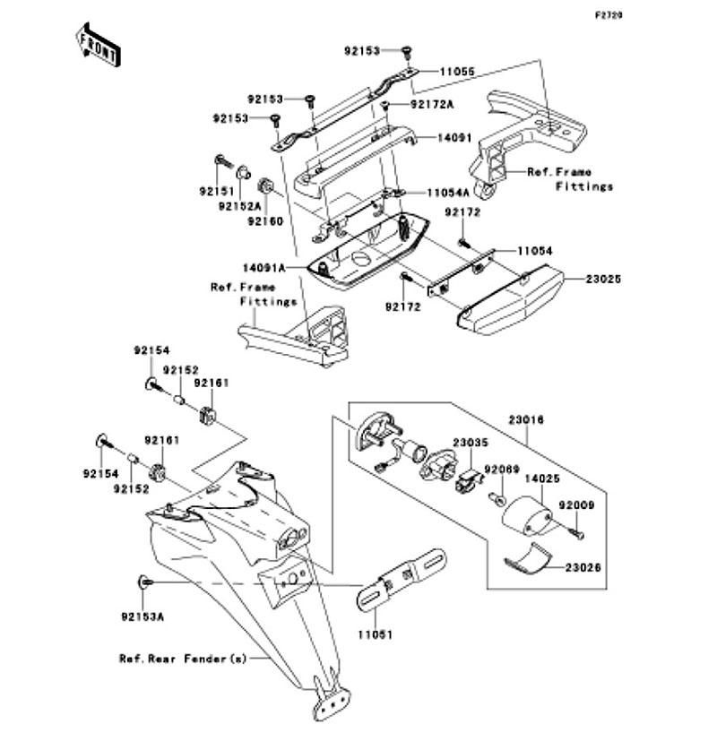 Kawasaki カワサキ 純正部品 23025-0035 ランプ(テール)