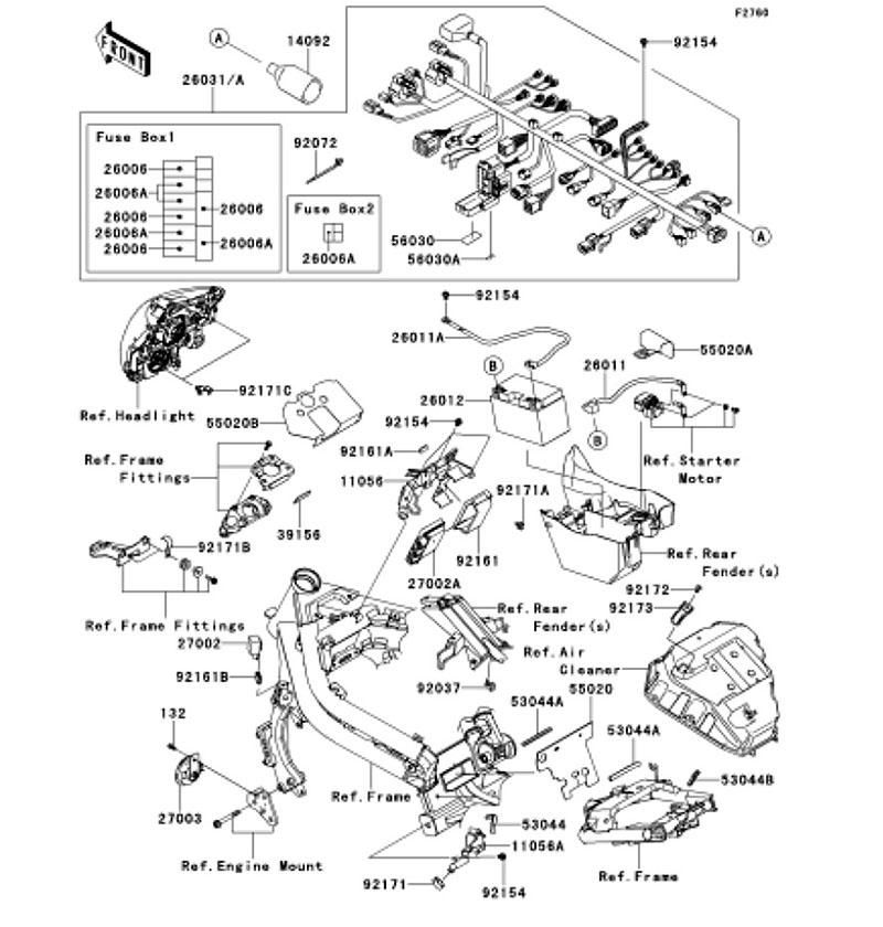 Kawasaki カワサキ 純正部品 26031-1453 ハーネス、メイン