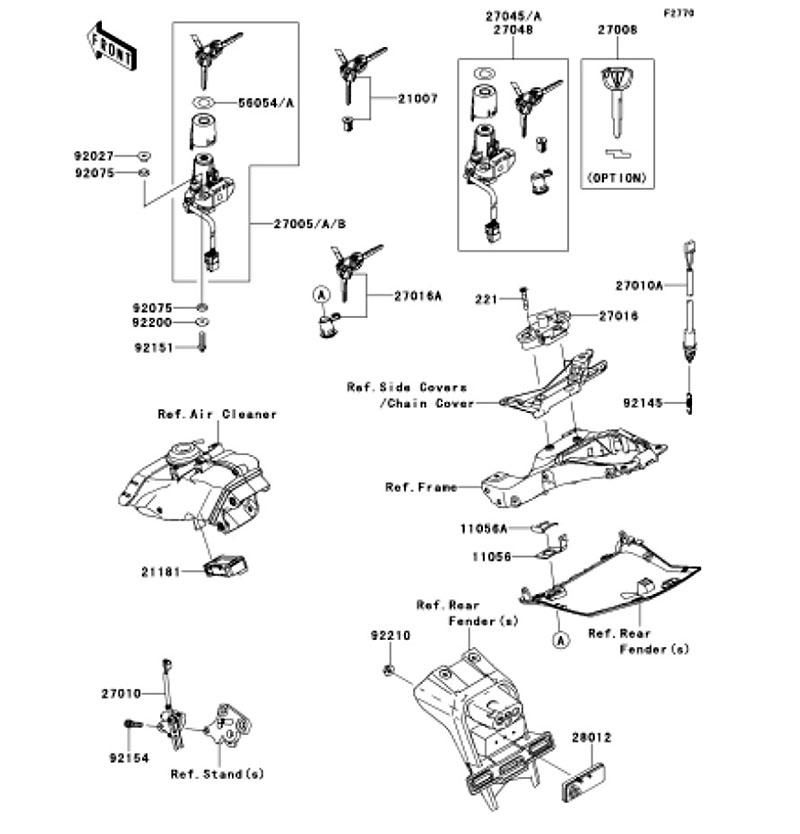 Kawasaki カワサキ 純正部品 27048-5020 スイッチアッシ