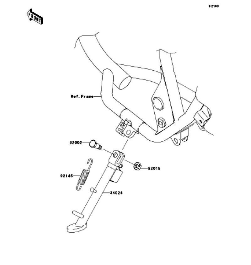 Kawasaki カワサキ 純正部品 34024-1394 スタンド(サイド)