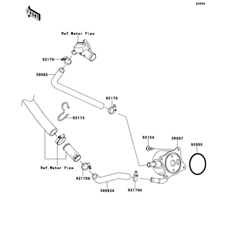 Kawasaki カワサキ 純正部品 39067-0709 クーラ(オイル)