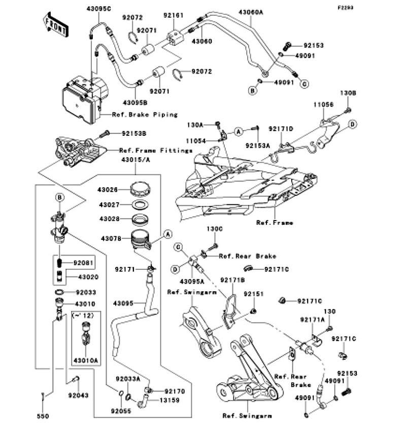 Kawasaki カワサキ 純正部品 43095-0561 ホース(ブレーキ)、HUーリヤマスタシリンダ 7,499円