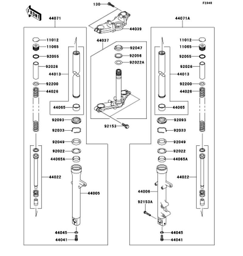 Kawasaki カワサキ 純正部品 44013-1506 パイプ(フォークインナ)