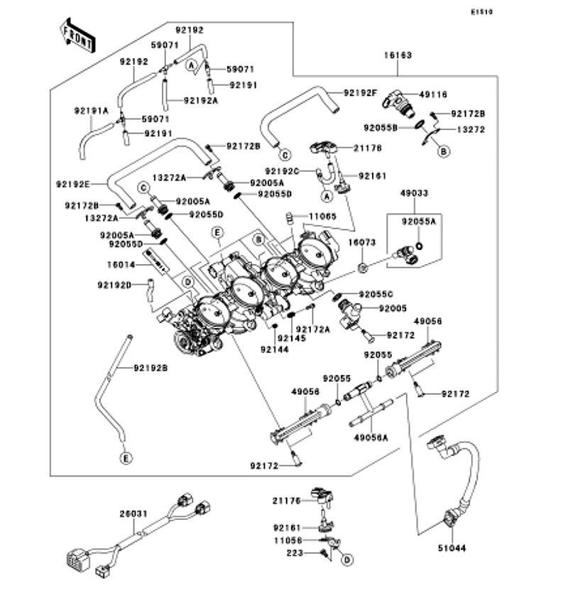 Kawasaki カワサキ 純正部品 49116-0704 バルブアッシ、ISC