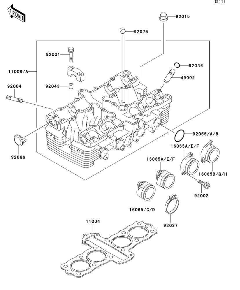Kawasaki カワサキ 純正部品 11004-1221 ガスケット(ヘッド)、シリンダ
