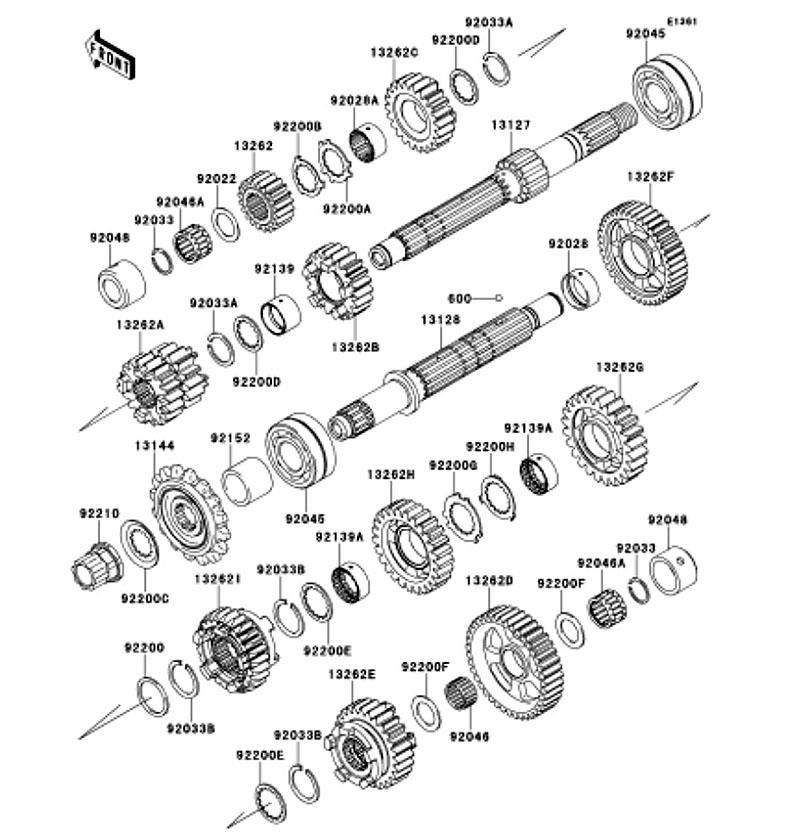 Kawasaki カワサキ 純正部品 13262-0779 ギヤ、アウトプット 3RD、24T