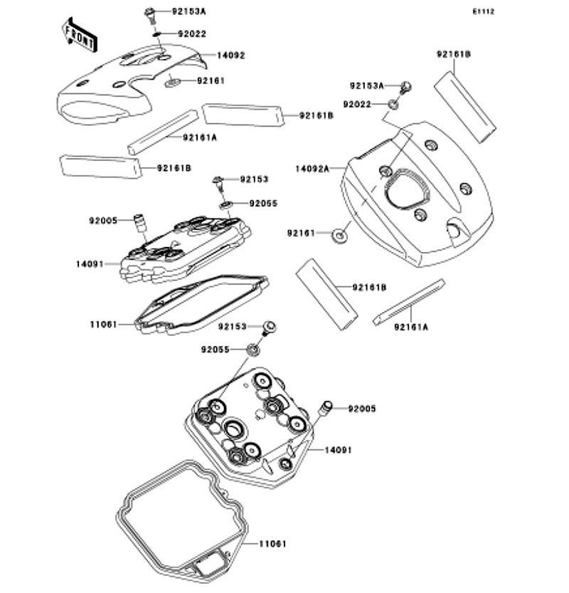 Kawasaki カワサキ 純正部品 14091-0506 カバー、ヘッド