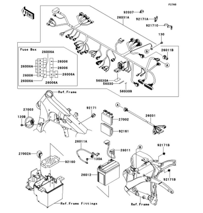 Kawasaki カワサキ 純正部品 26031-0974 ハーネス、メイン