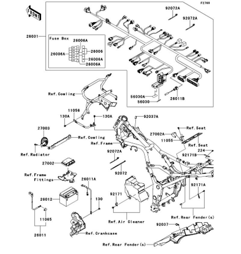 Kawasaki カワサキ 純正部品 26031-1093 ハーネス、メイン