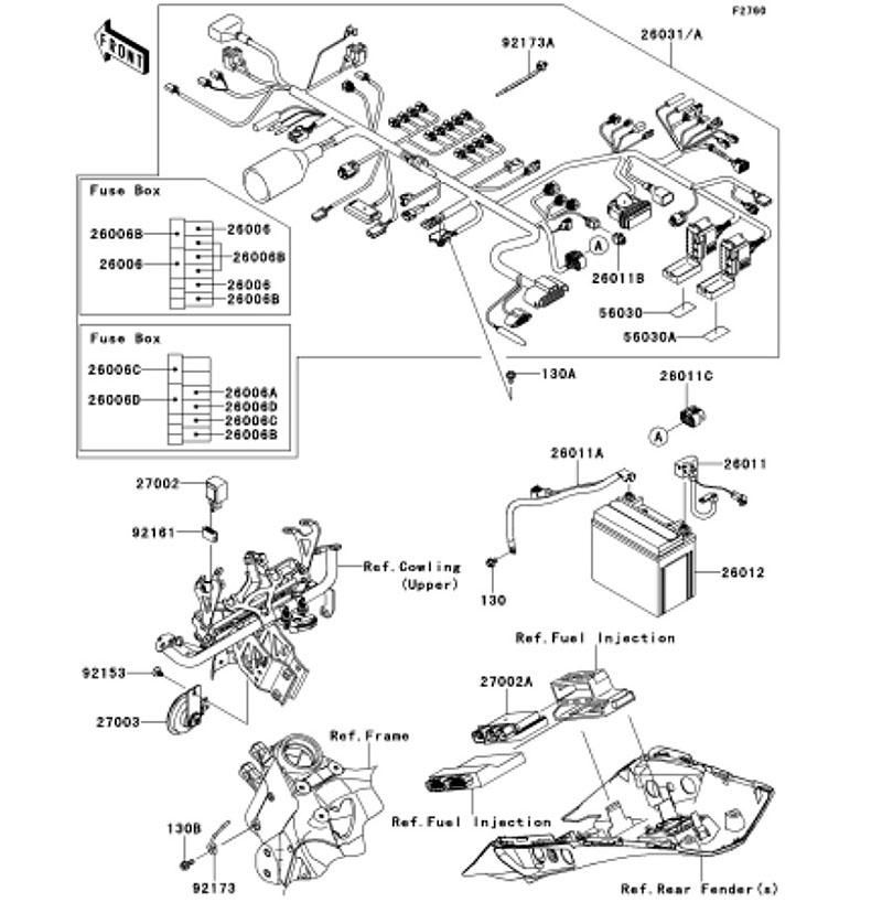 Kawasaki カワサキ 純正部品 26031-1253 ハーネス、メイン
