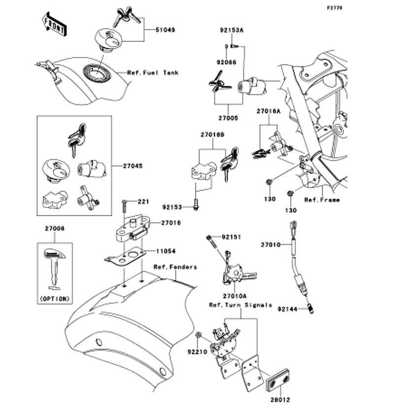 Kawasaki カワサキ 純正部品 27005-0032 スイッチアッシ(イグニション)