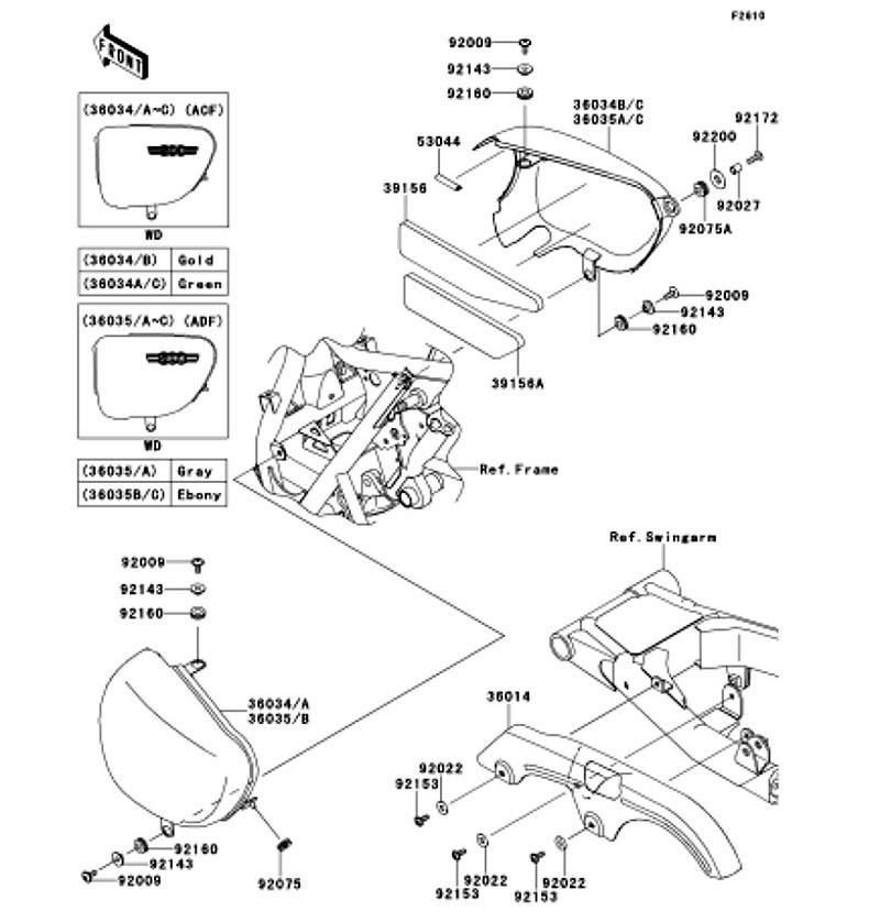 Kawasaki カワサキ 純正部品 36014-0553 ケース(チェーン) メッキ
