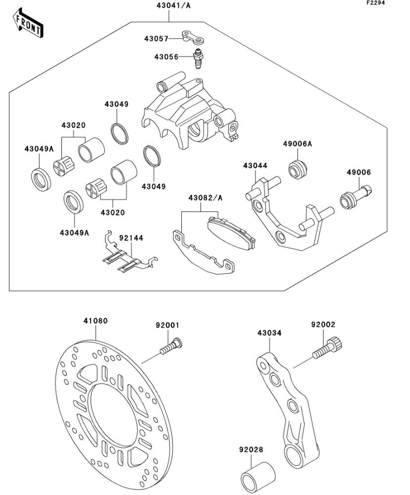 Kawasaki カワサキ 純正部品 43020-1074 ピストンコンプ(ブレーキ)