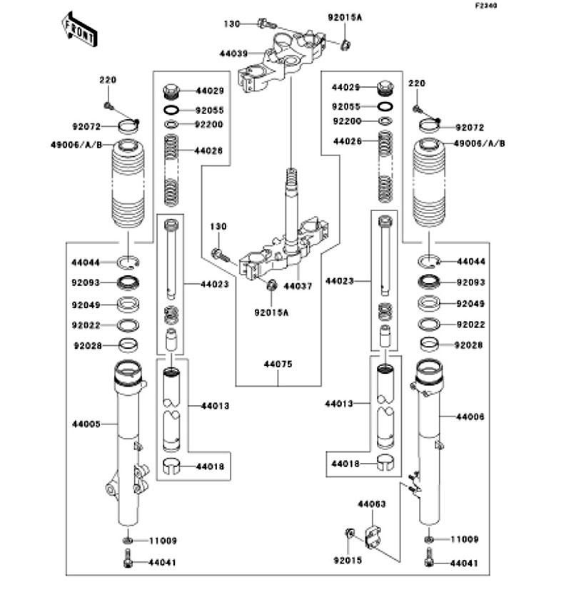 Kawasaki カワサキ 純正部品 44006-1376 チューブ(ライトフォークアウタ)