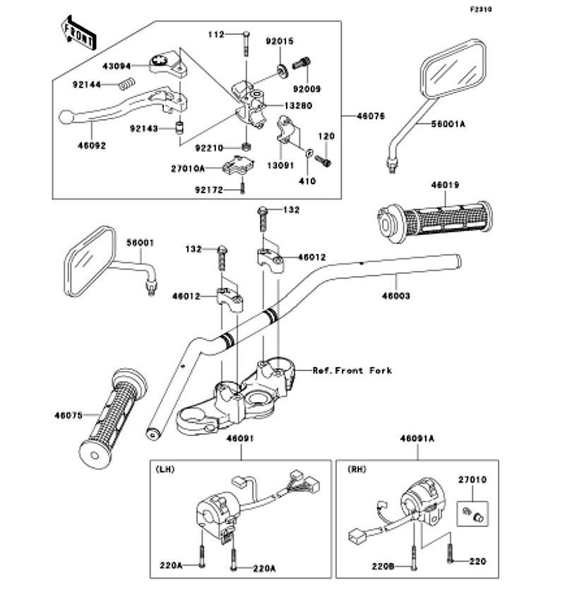 Kawasaki カワサキ 純正部品 46003-0138 ハンドル