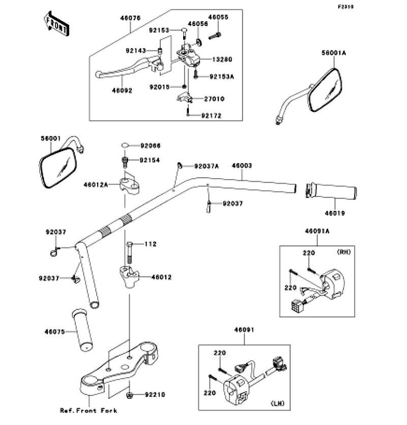 Kawasaki カワサキ 純正部品 46091-0231 ハウジングアッシ(コントロール)