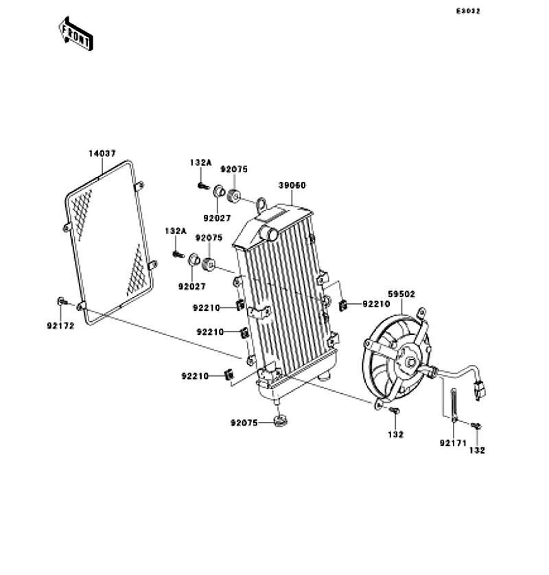 Kawasaki カワサキ 純正部品 59502-0023 フアンアッシ