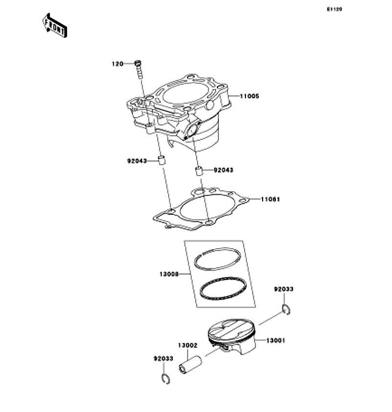 Kawasaki カワサキ 純正部品 11005-0127 シリンダ(エンジン)