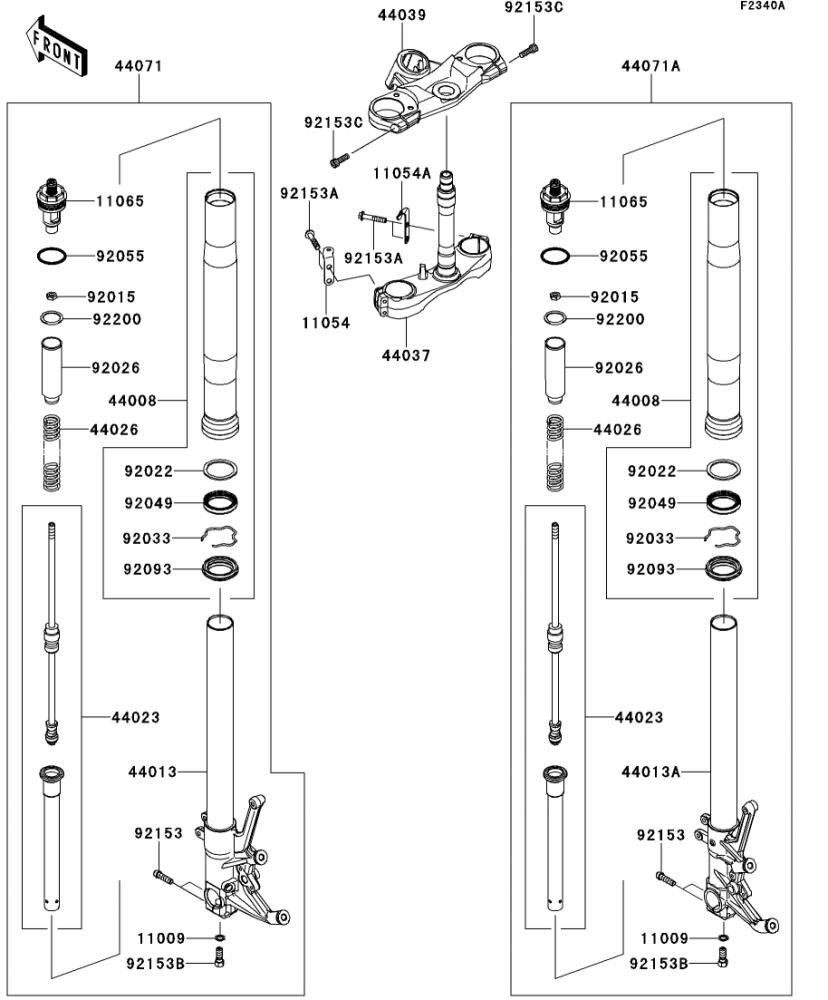 Kawasaki カワサキ 純正部品 11065-0841-44H キャップ ゴールド、ブルー