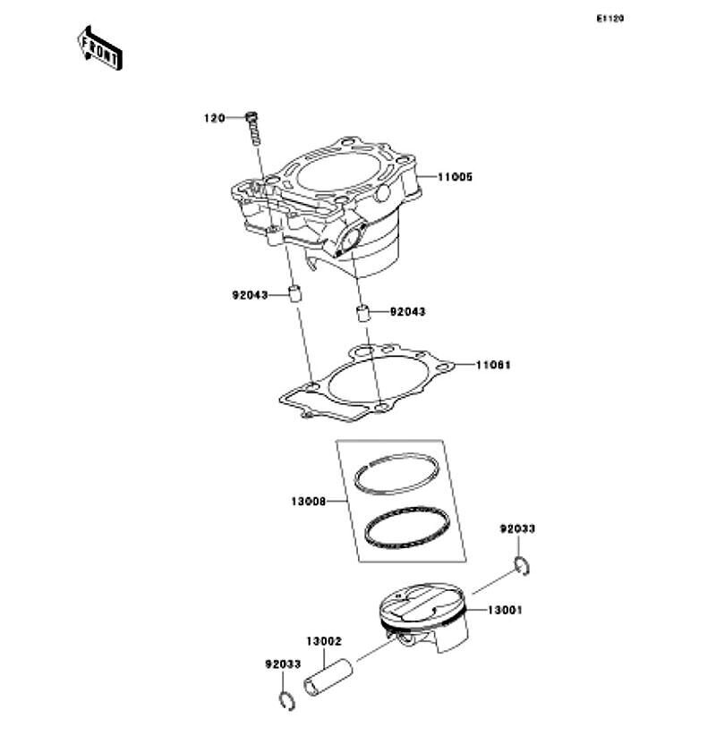 Kawasaki カワサキ 純正部品 13001-0088 ピストン(エンジン)