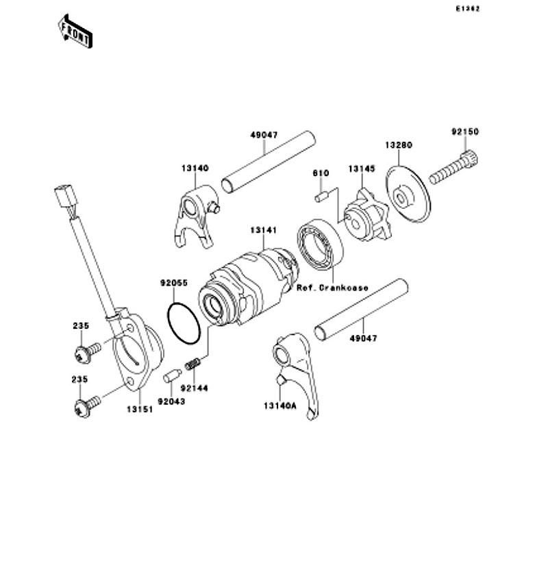 Kawasaki カワサキ 純正部品 13141-0053 ドラム(チェンジ)