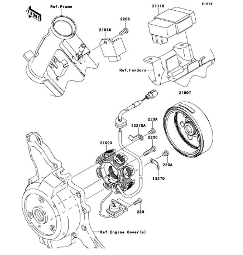 Kawasaki カワサキ 純正部品 21003-0097 ステータ