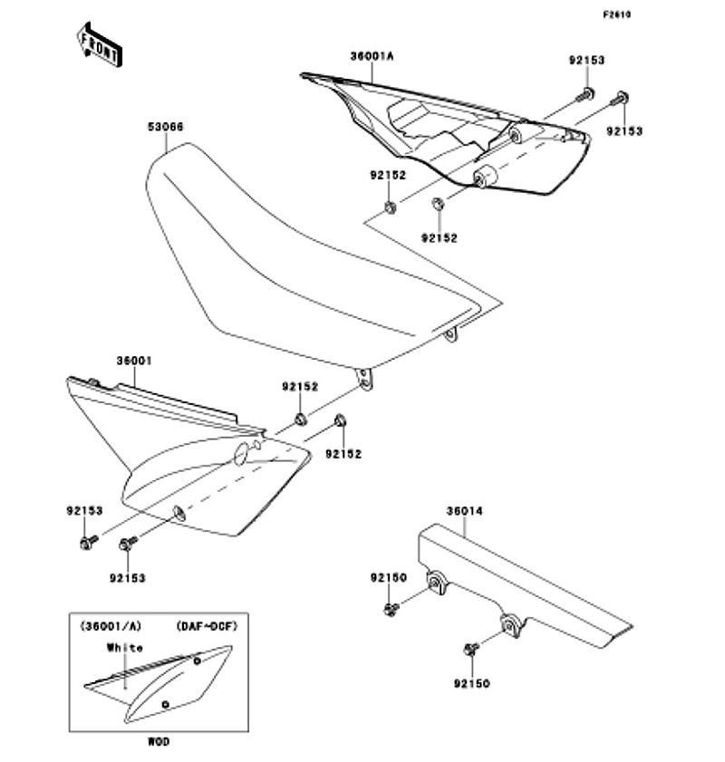Kawasaki カワサキ 純正部品 36014-1258 ケース(チェーン)