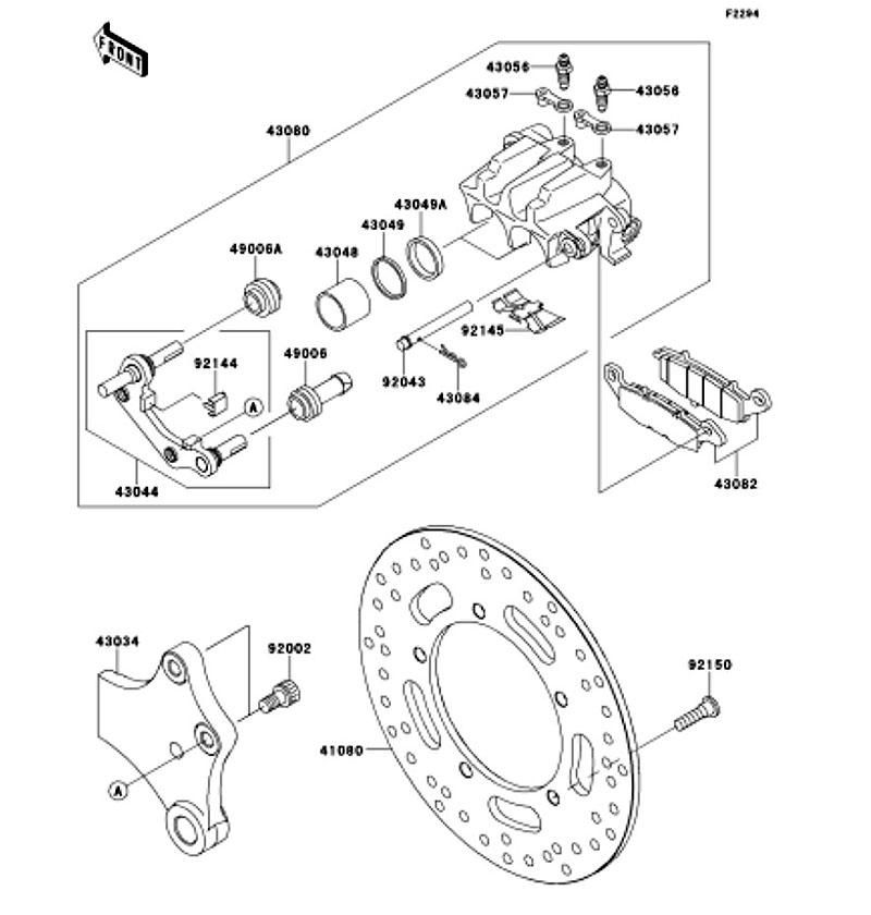 Kawasaki カワサキ 純正部品 41080-0093-CM ディスク、RR、シルバー