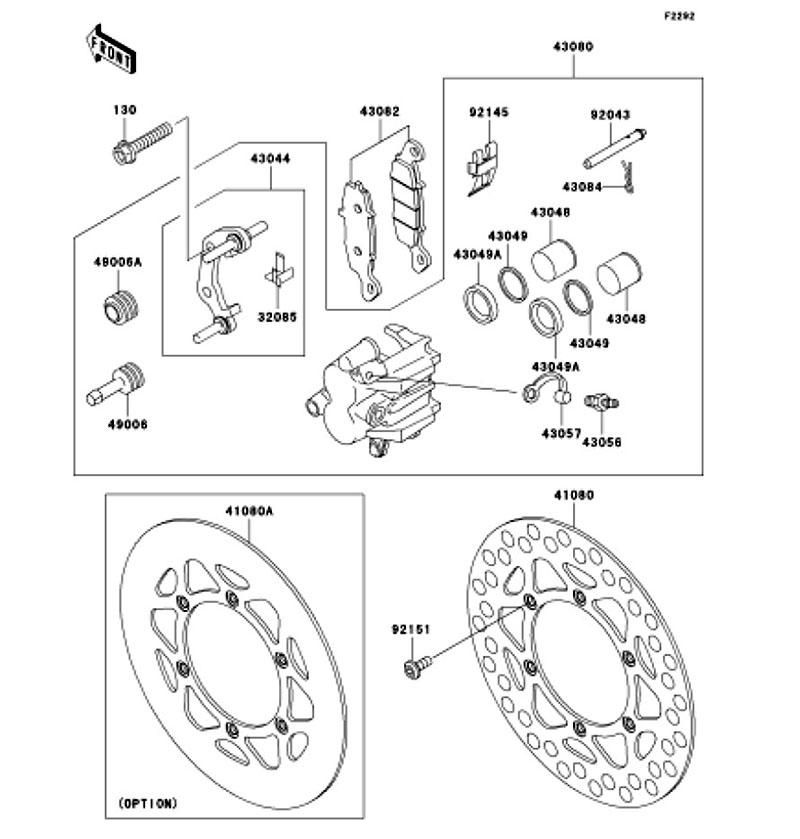 Kawasaki カワサキ 純正部品 41080-0111 ディスク、FR