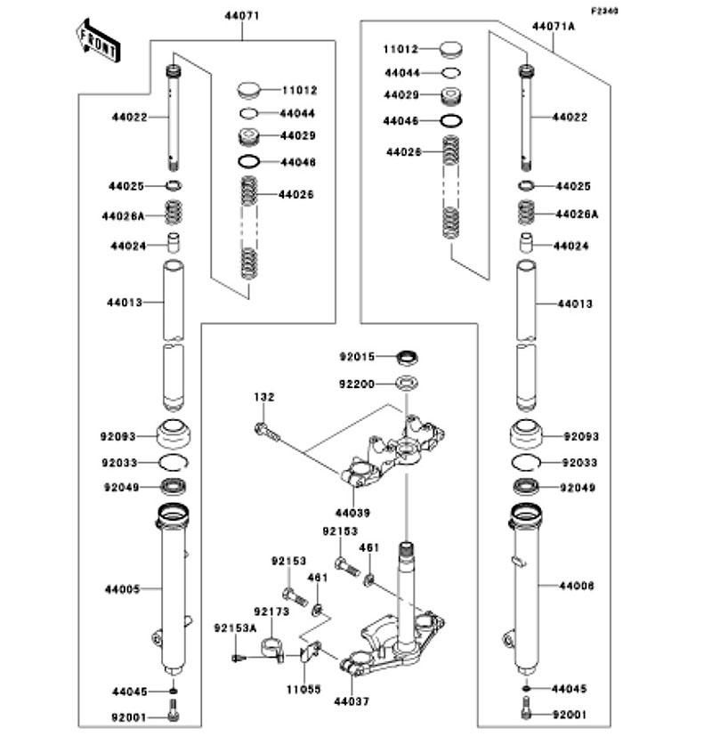 Kawasaki カワサキ 純正部品 44013-0144 パイプ(フォークインナ)