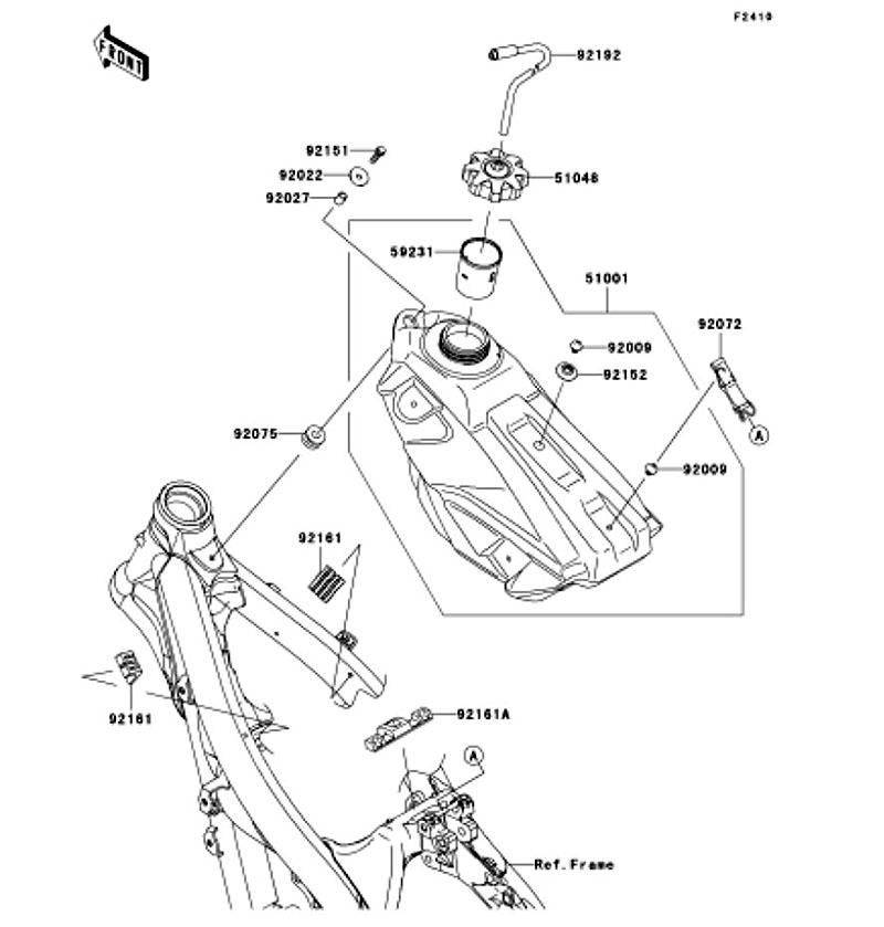Kawasaki カワサキ 純正部品 51001-0305 タンクコンプ(フューエル)