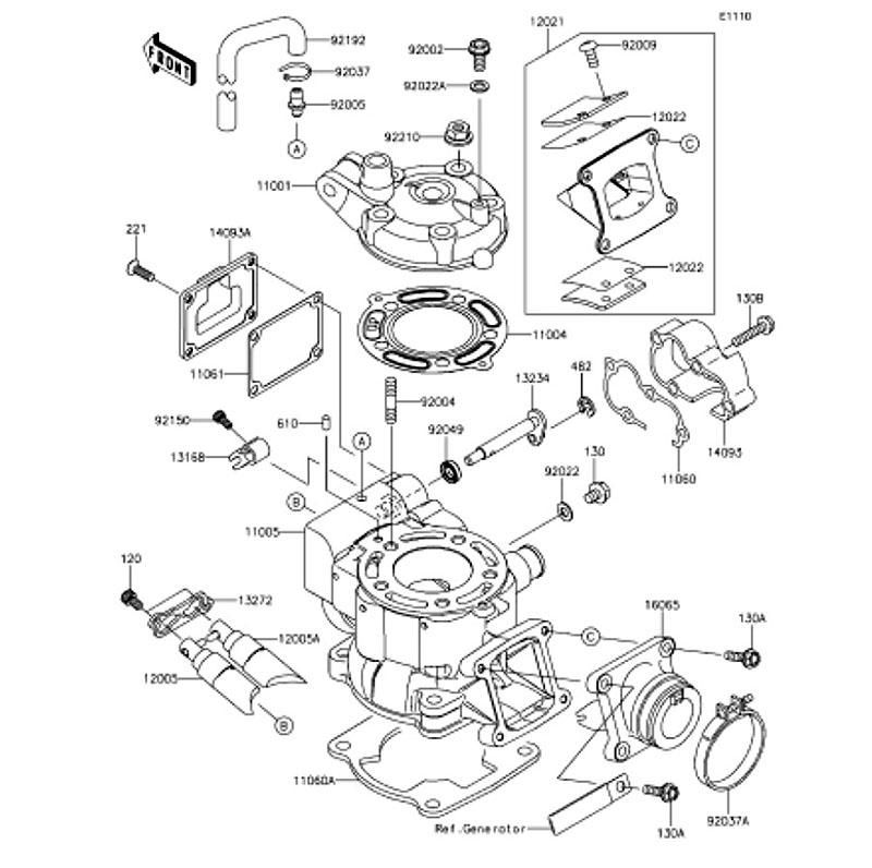 Kawasaki カワサキ 純正部品 11005-0749 シリンダ(エンジン)