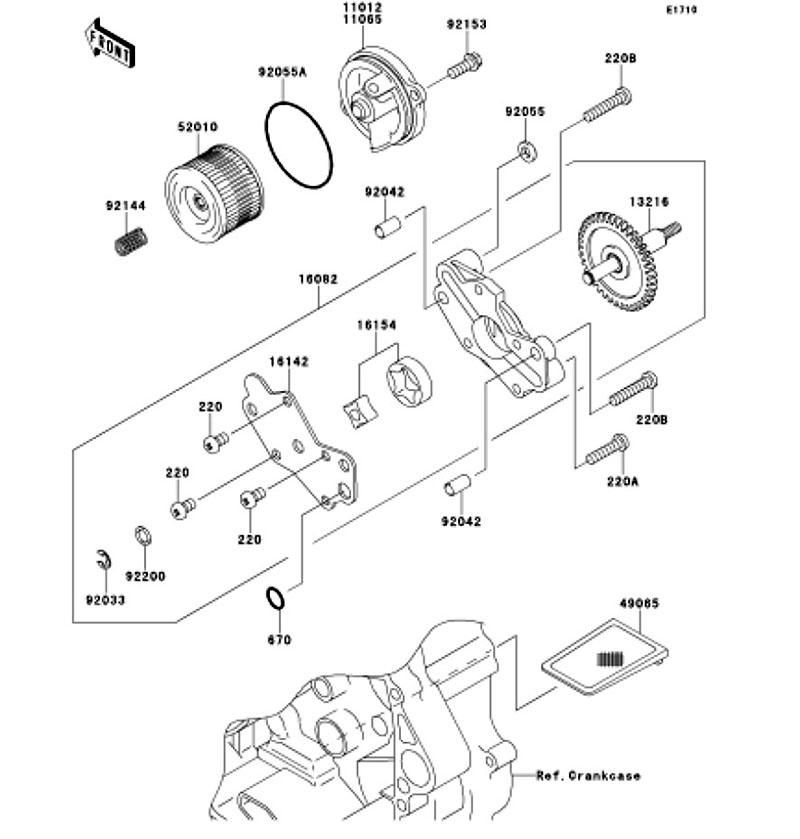 Kawasaki カワサキ 純正部品 16082-0727 ポンプアッシ(オイル)