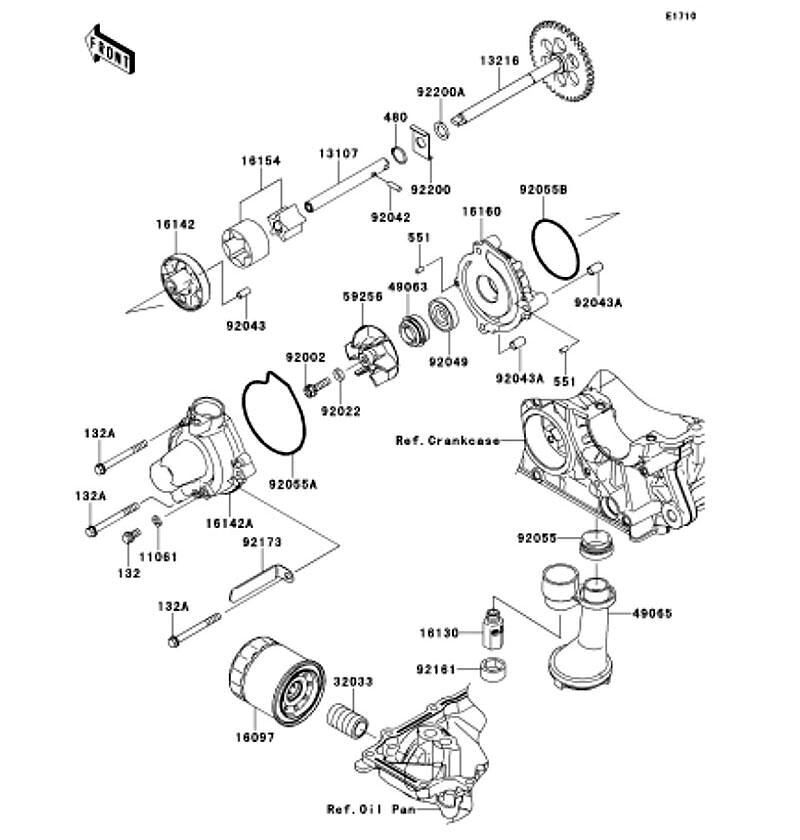 Kawasaki カワサキ 純正部品 16142-0747 カバー(ポンプ)