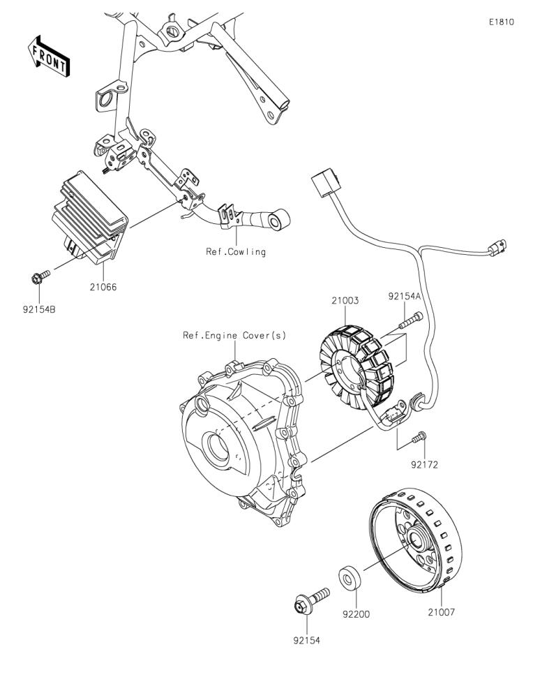 Kawasaki カワサキ 純正部品 21007-0730 ロータ